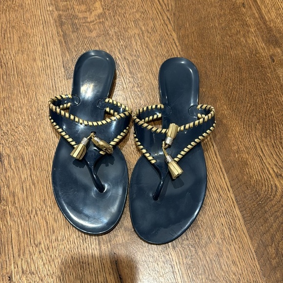 Jack Rogers Women’s Sandals Blue and Gold Size 9 - Picture 2 of 6